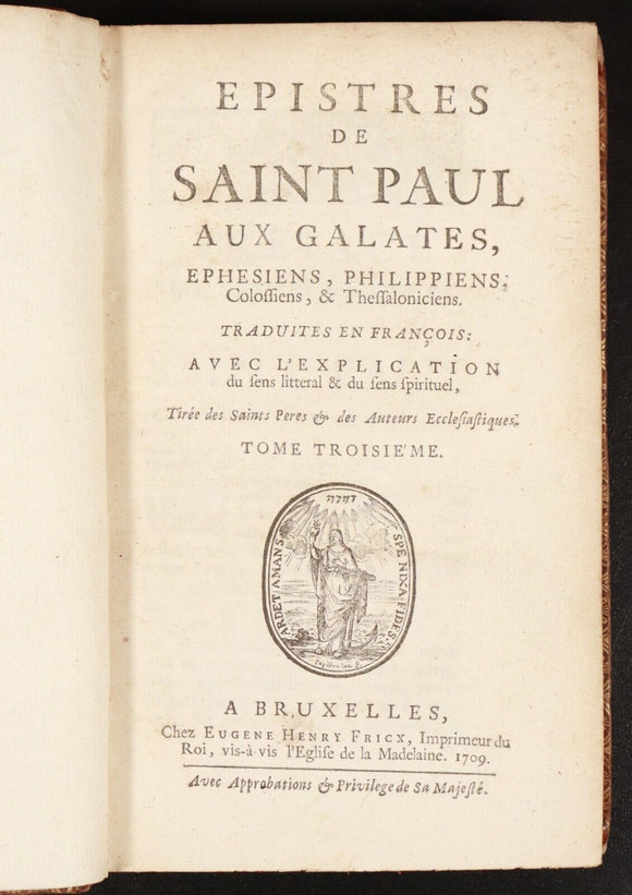 1709 3vol Epistres De Saint Paul Antiquarian French Theology Books Corinthiens