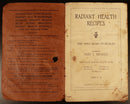1941 Radiant Health Recipes Antique Australian Cook Book Mary L. Nicholls-2