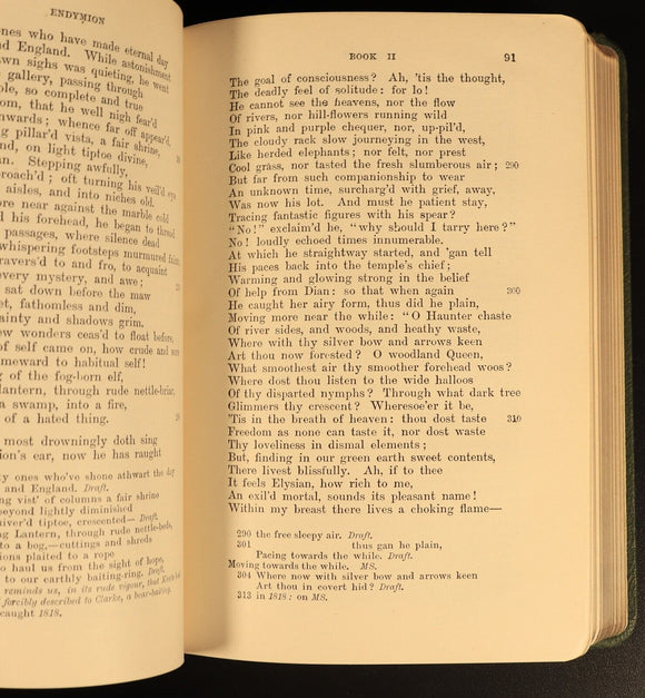 The Poetical Works Of John Keats 1931 Antique British Poetry Book Gilt Edged