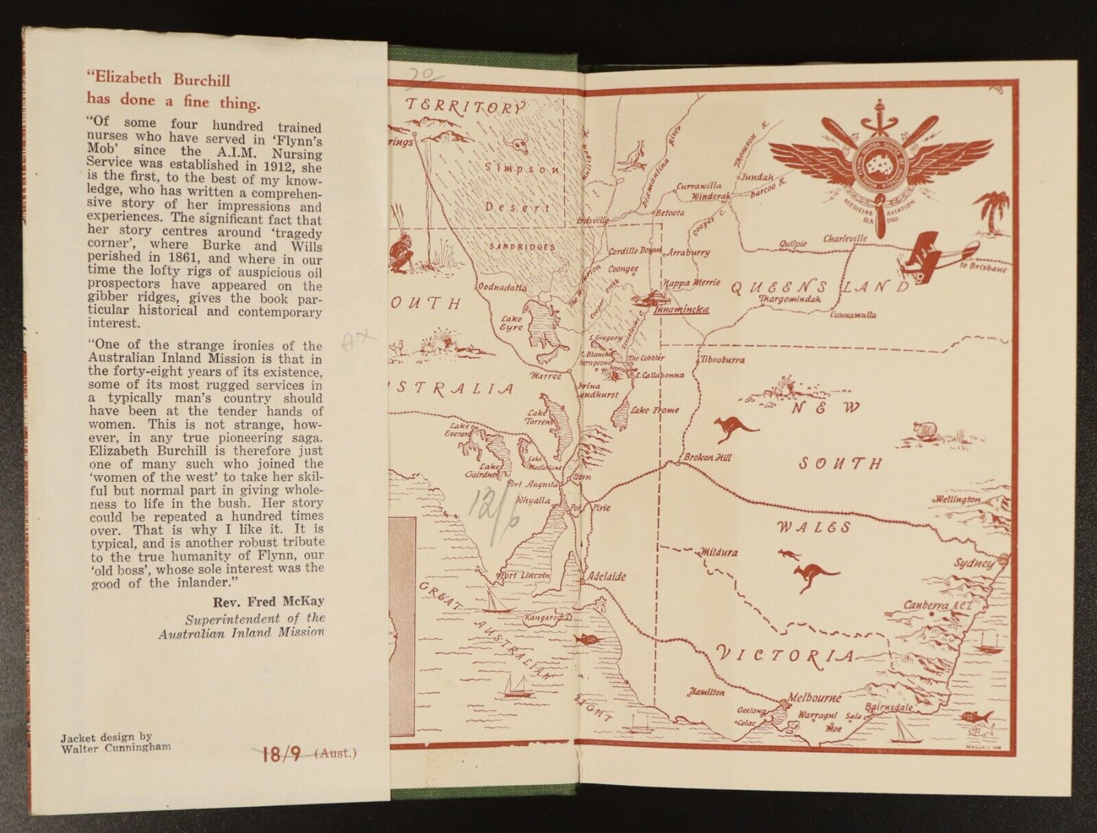 1960 Innamincka by Elizabeth Burchill Vintage Australian History Book 1st Ed - 0
