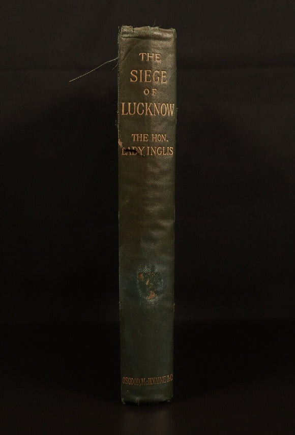 1893 Siege Of Lucknow Diary by Lady Inglis Antique British Military Book w/Map