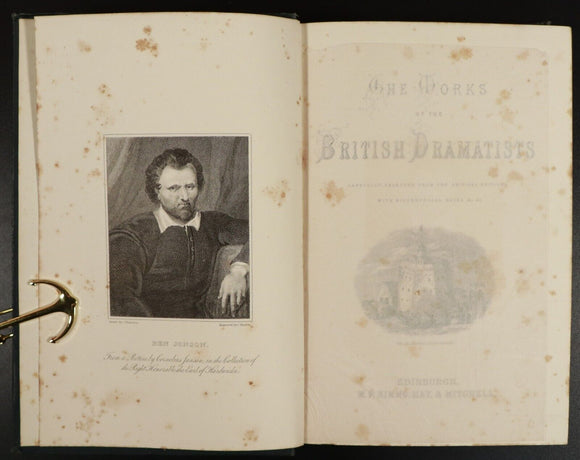 1887 The Works Of The British Dramatists Antique British History Book