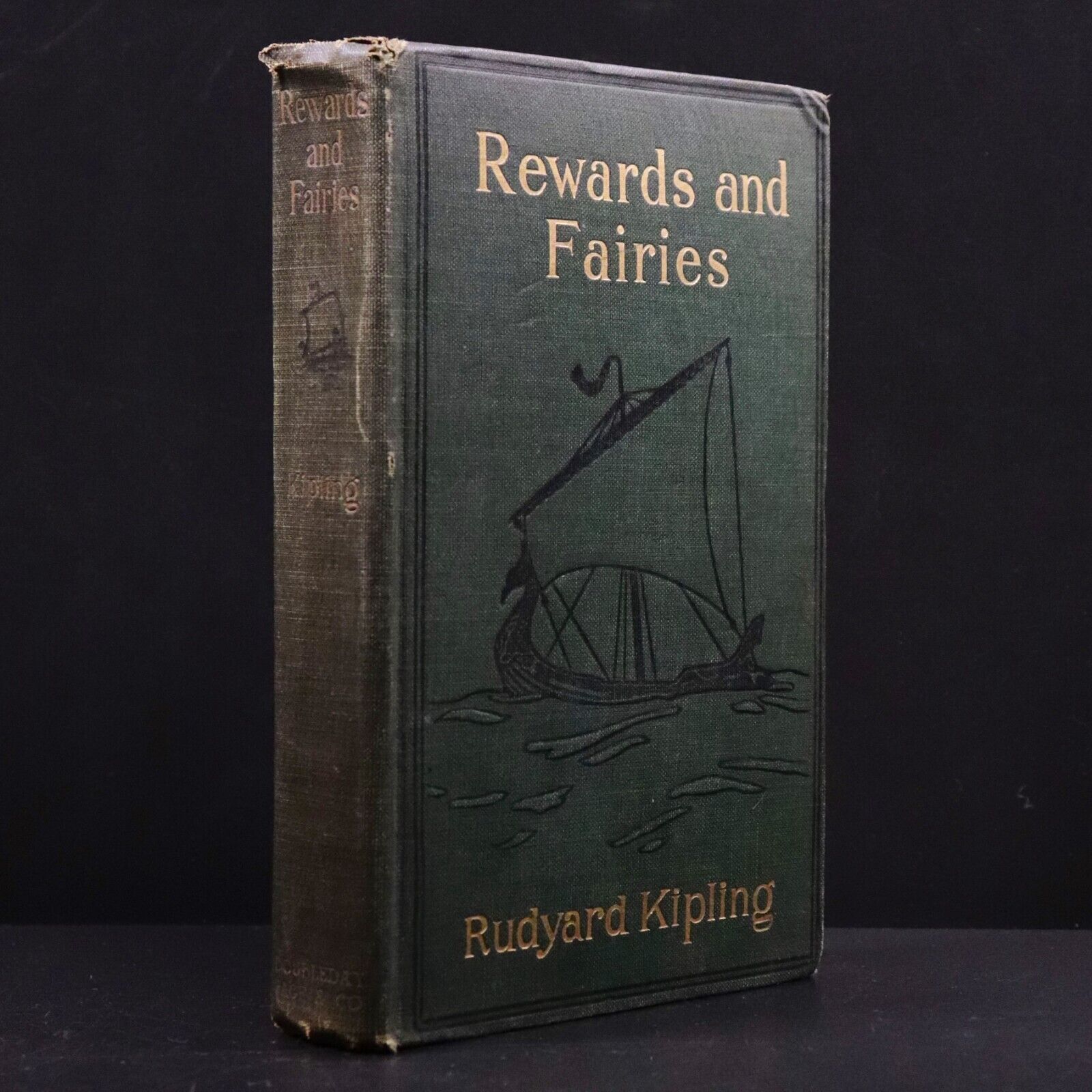 1919 Rewards and Fairies by Rudyard Kipling Antique Fiction Book Illustrated
