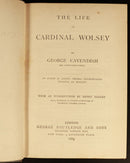 1885 Life Of Cardinal Wolsey G. Cavendish Antique Theology Book Morley's Library-5