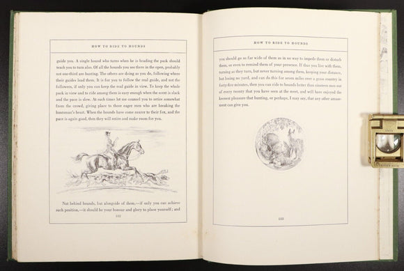 1934 Hunting Sketches by Anthony Trollope Antique British Literature & Art Book