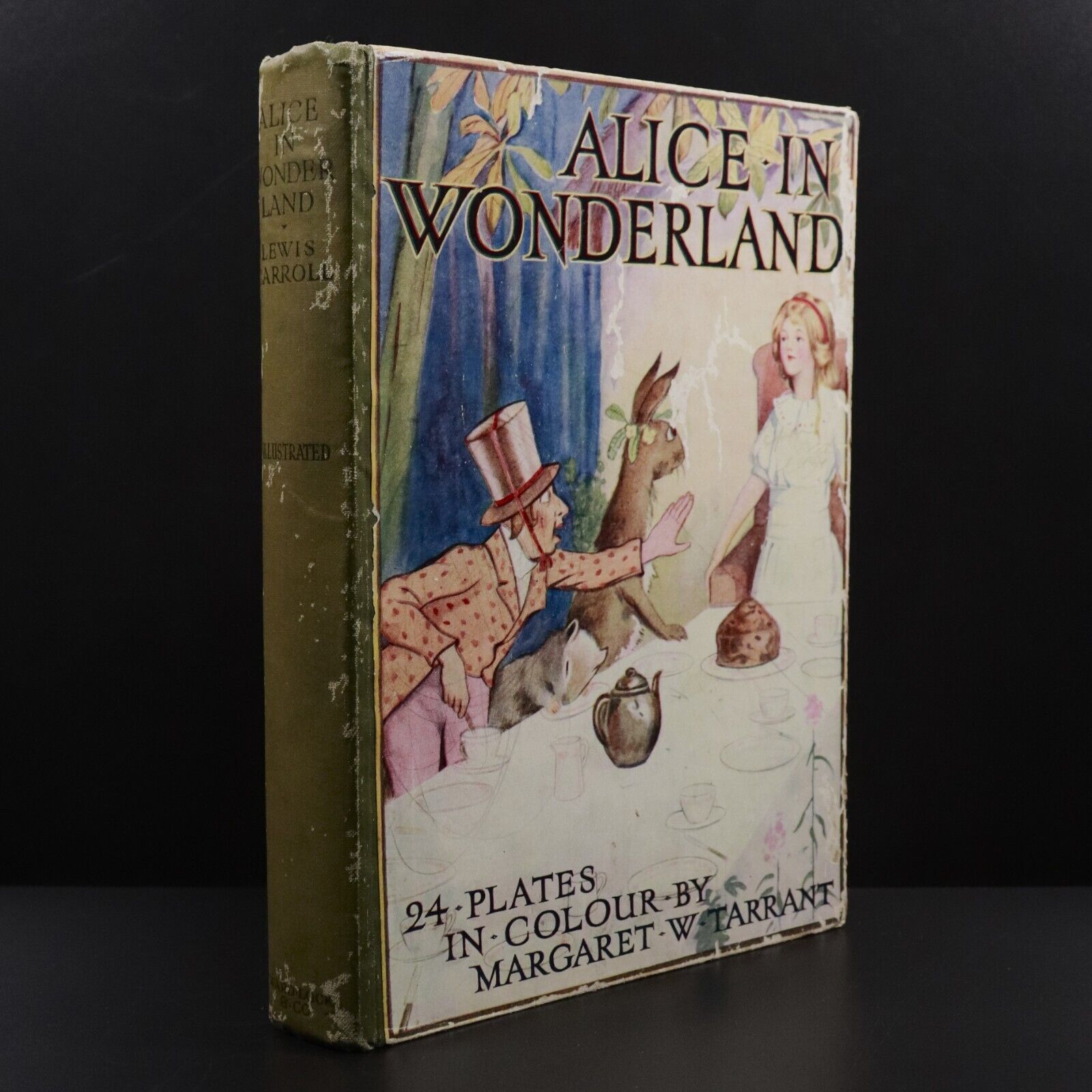 c1929 Alice's Adventures In Wonderland by Lewis Carroll Antique Book M. Tarrant
