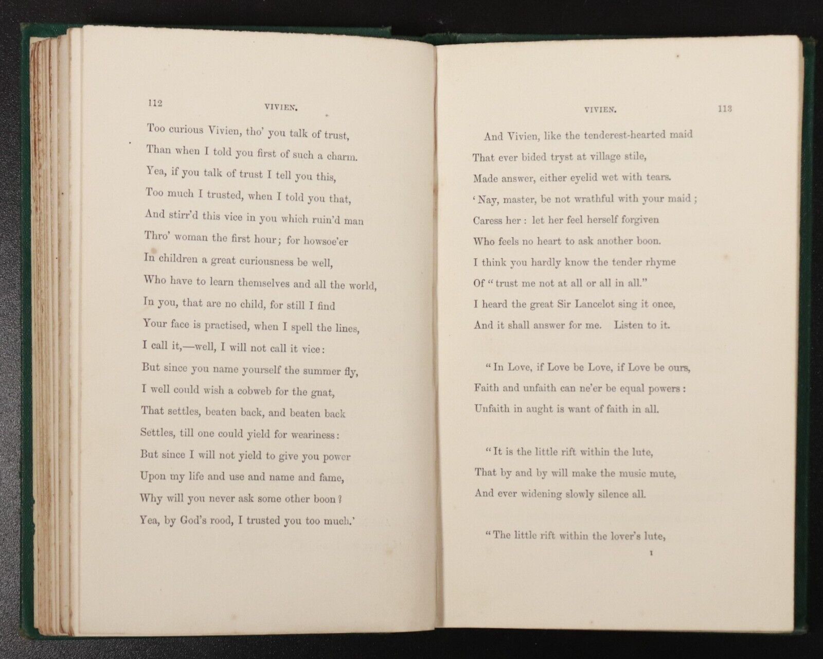 1867 Idylls Of The King by Alfred Tennyson Antique Poetry Book