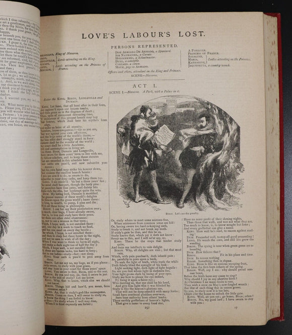 c1915 Sir John Gilbert's Shakespeare by Howard Staunton Antique Literature Book