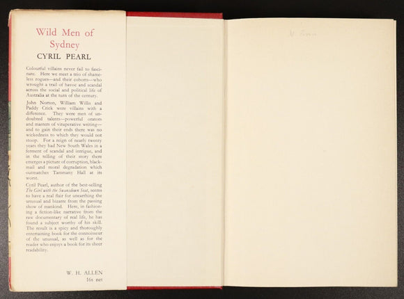 1958 Wild Men Of Sydney by Cyril Pearl 1st Edition Australian History Book