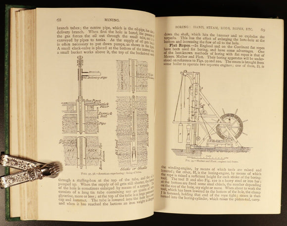 1896 Mining Treatise On Getting Of Minerals by A. Lupton Antique Reference Book