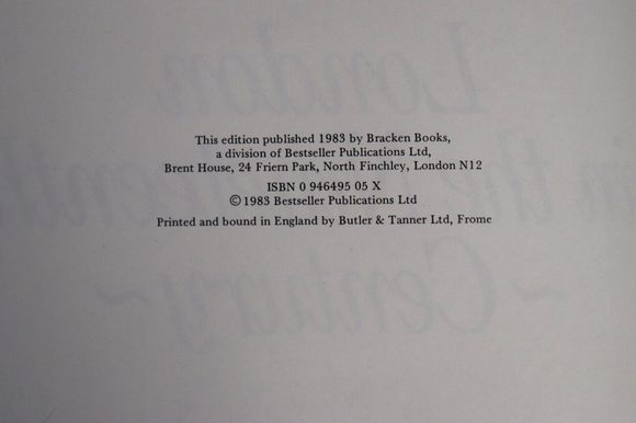 1983 London & Its Environs In The Nineteenth Century British History Book