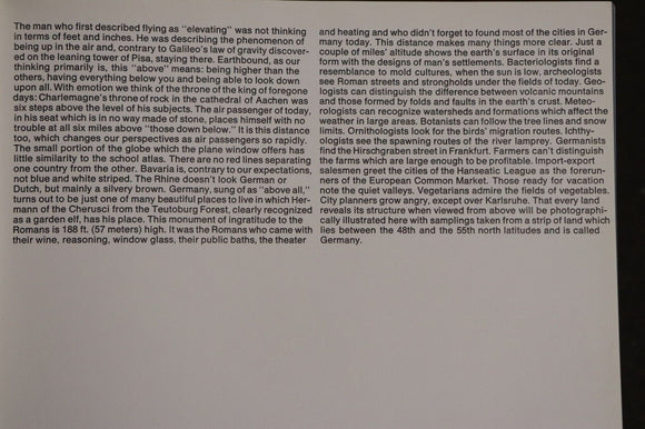 1969 Aerial View Germany Lufthansa Vintage German Photo History Book Sass Aicher