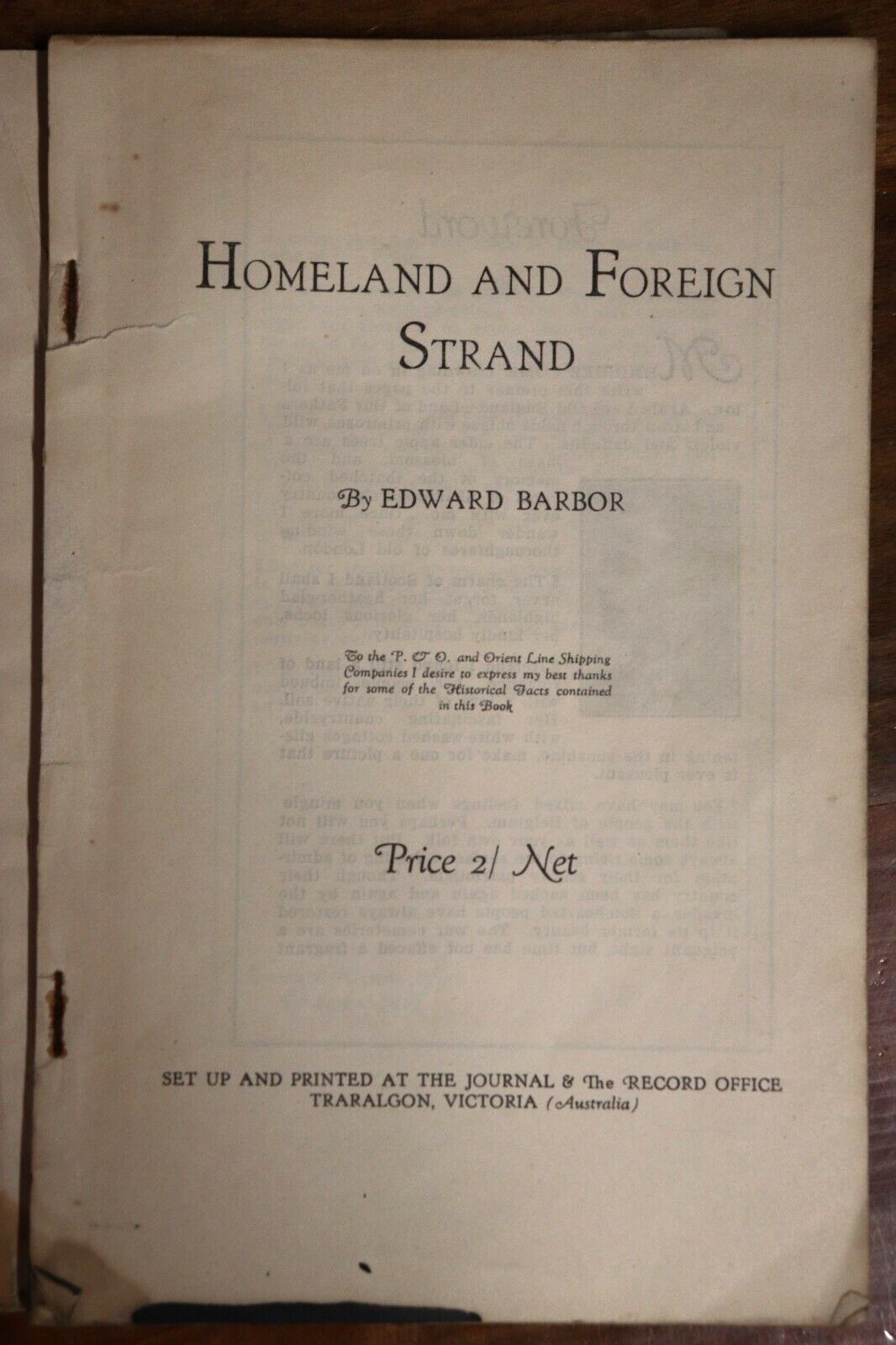 1939 Homeland & Foreign Strand Australian Pre WW2 Guide Book To Europe