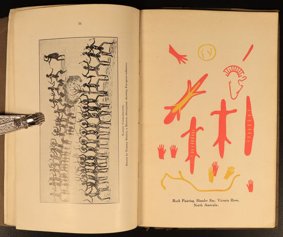 1929 Australian Aboriginal Art National Museum Melbourne Antique Art Book
