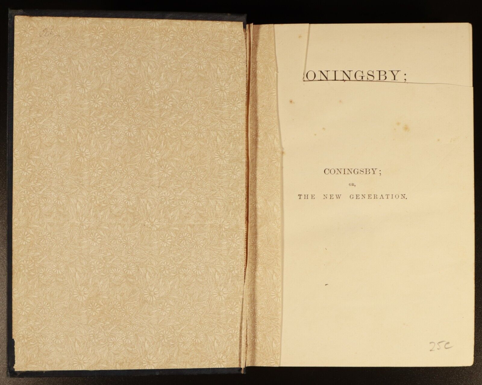 1891 Coningsby by Benjamin Disraeli Antique Historical Fiction Book Cassell & Co