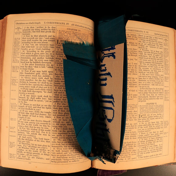 1853 The Prince James Holy Bible Antiquarian Bible With Ephemera Postcards etc