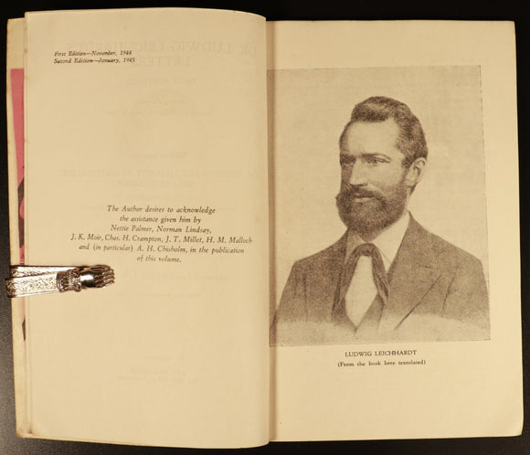 Leichhardt Letters by LL Politzer 1945 Australian History Antique Book 2nd Ed.