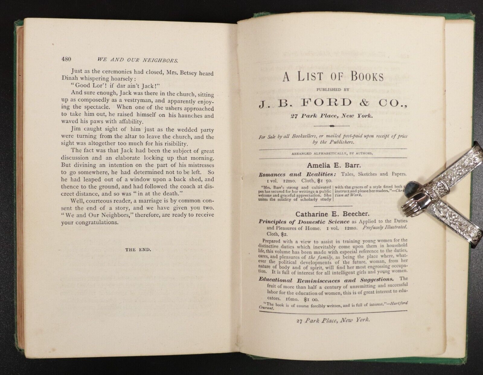 1875 We And Our Neighbours by Harriet B. Stowe Antique Fiction Book 1st Edition