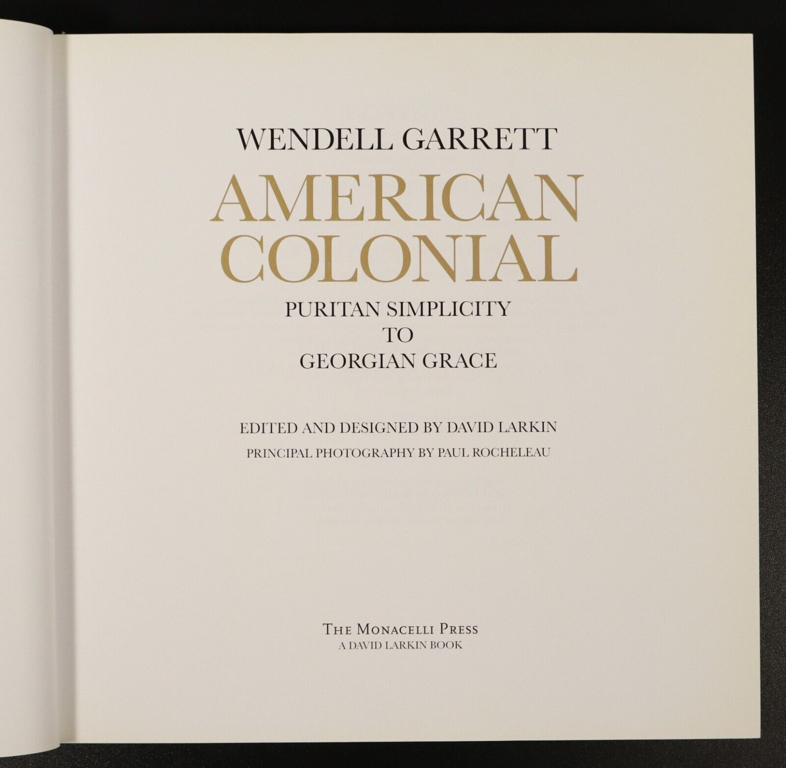 1995 American Colonial Puritan To Georgian American Architecture Book W. Garrett