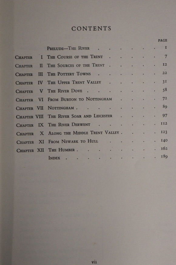 1955 The River Trent by JH Ingram 1st Edition Vintage British History Book