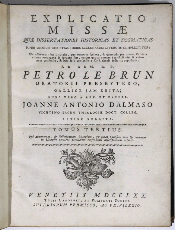 1770 2vol Explicatio Litteralis, Historica, et Dogmatica Antiquarian Books