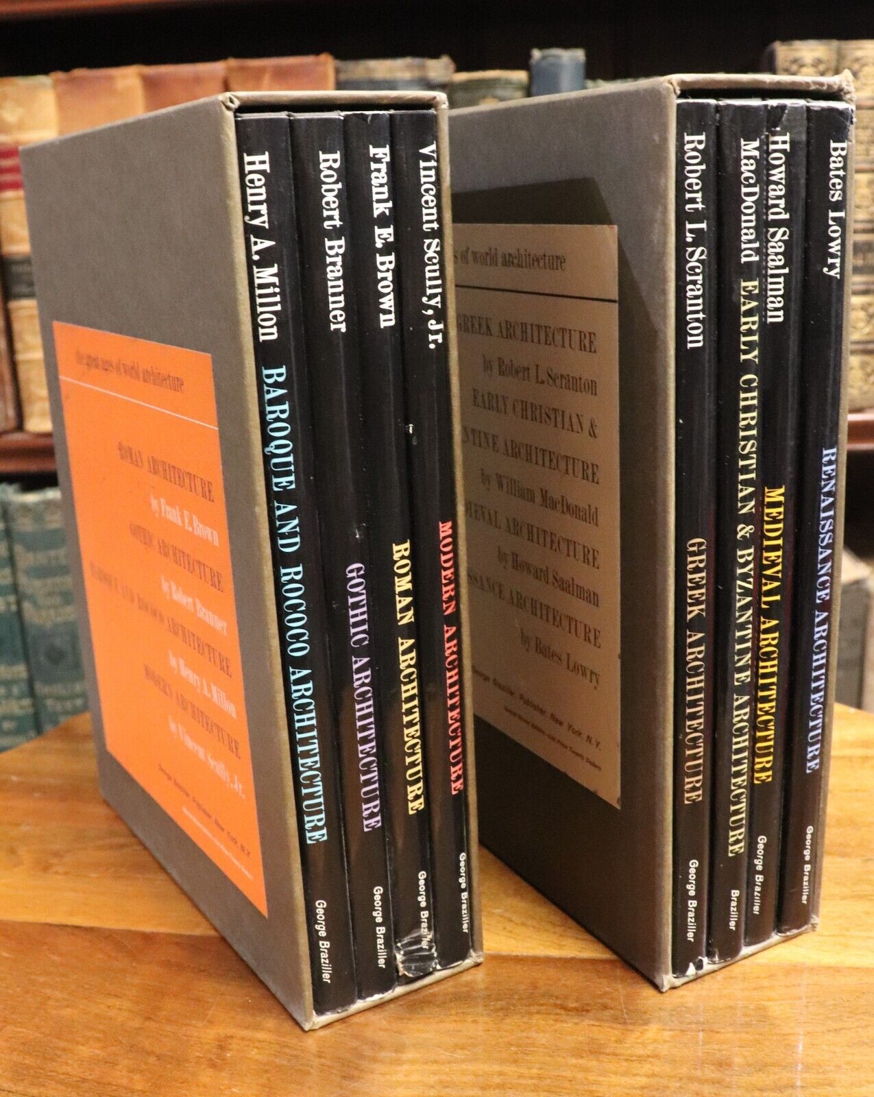 1962 8vol The Great Ages Of World Architecture Reference Book Set With Slipcases