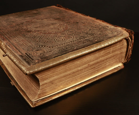 c1880 Brown's Self Interpreting Family Bible Large Antiquarian Illustrated Bible