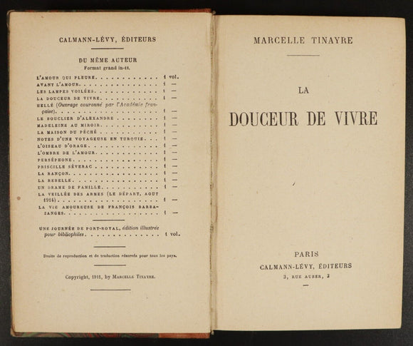 c1925 9vol Ouvrages De Rolland, Tinayre & Dberely Antique French Fiction Books
