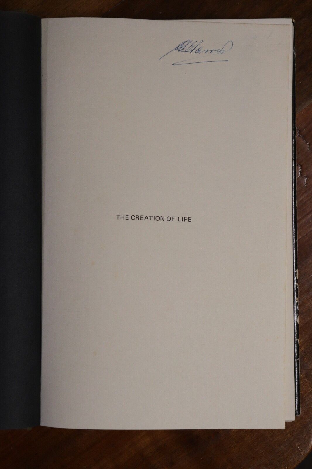 1970 The Creation Of Life by AE Wilder-Smith 1st Edition Science Reference Book