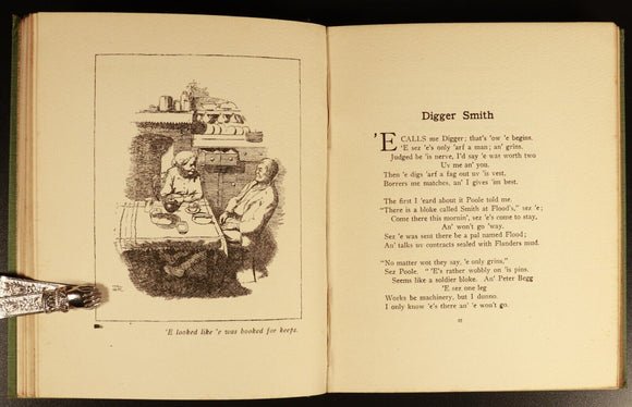 1918 Digger Smith & 1915 Sentimental Bloke CJ Dennis Antique Australian Books