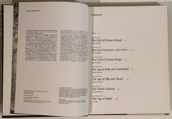 1982 The Anglo Saxons by Campbell, John & Wormald British History Reference Book