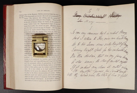 1886 2vol The Life Of Percy Bysshe Shelley by E. Dowden Antique History Book Set