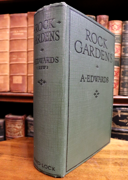 1937 Rock Gardens by A. Edwards Antique British Gardening Reference Book