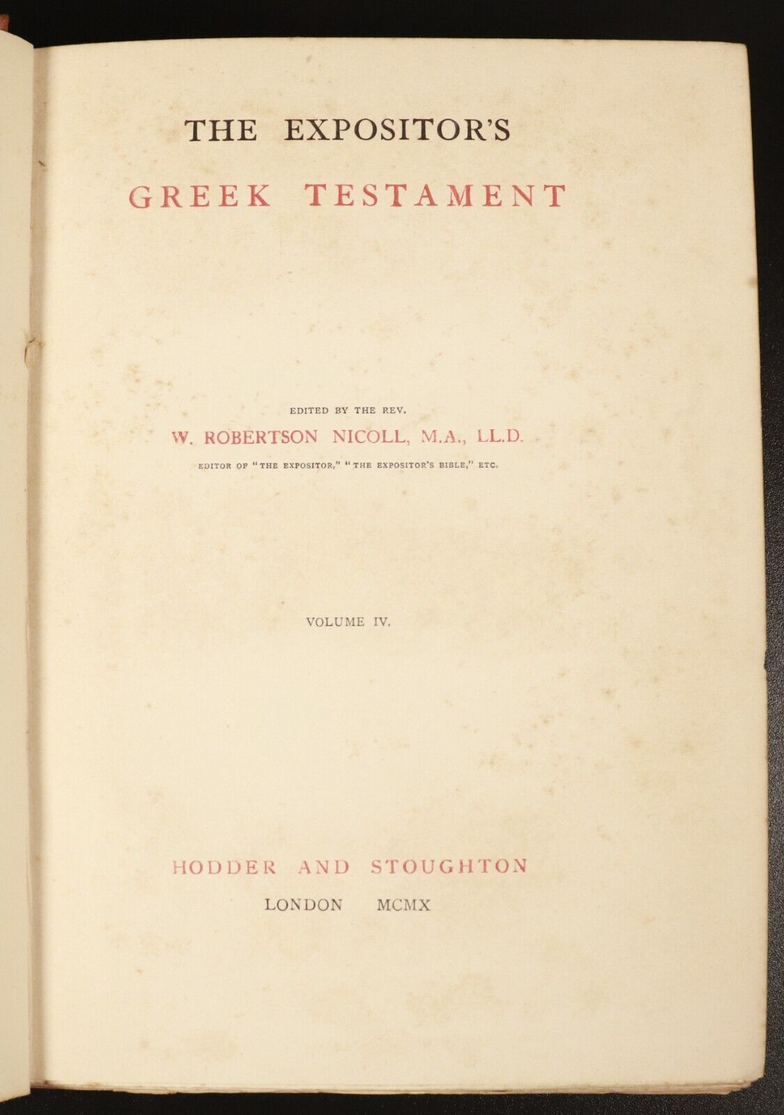 1910 5vol The Expositor's Greek Testament Antique Theology Book Set W.R. Nicoll