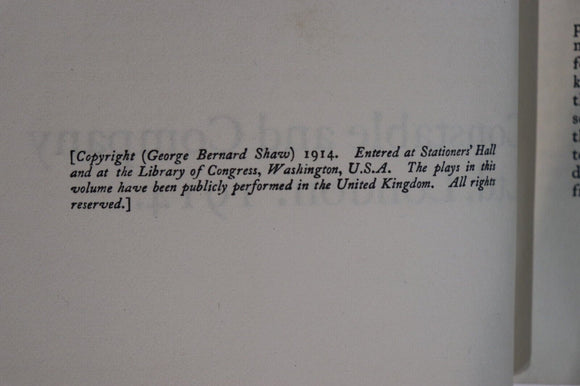 c1920 6vol Collected Works Of Bernard Shaw Literature Book Collection