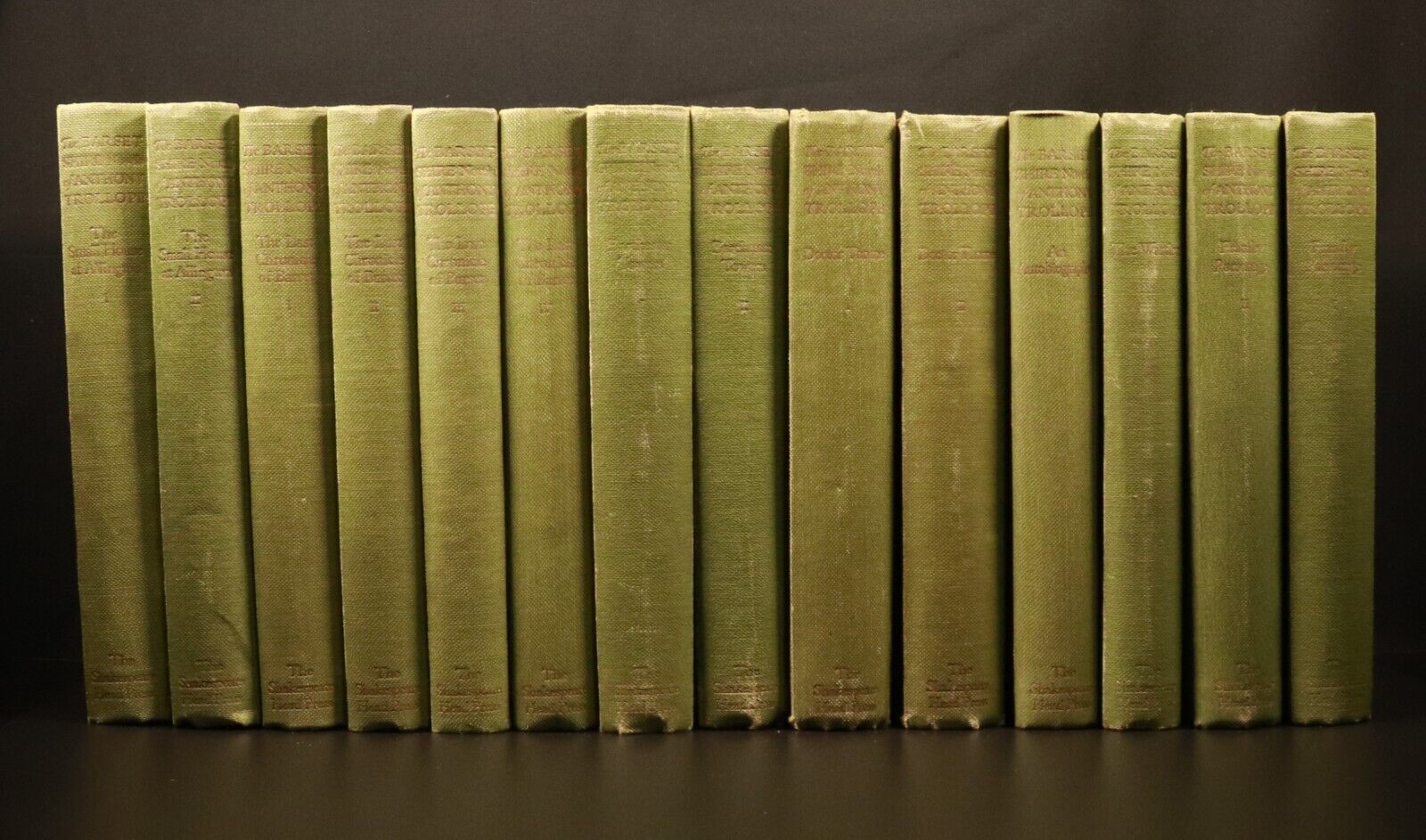 1929 14vol Shakespeare Edition Novels Of Anthony Trollope Antique Book Set