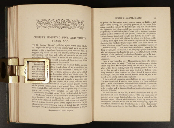c1900 The Essays Of Elia by Charles Lamb Antique British Literature Book