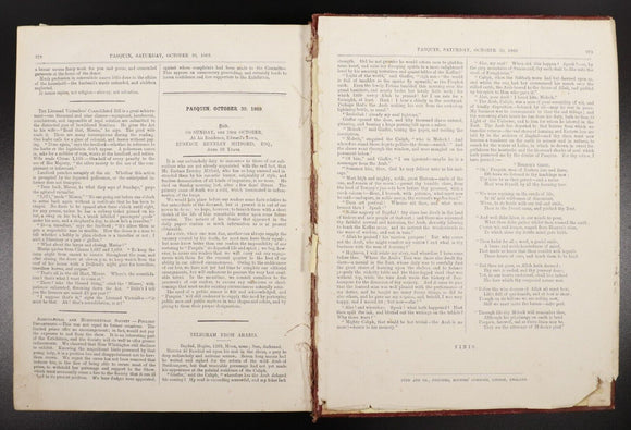 1882 Pasquin Newspaper Antiquarian South Australian News Journal Book 1867-1869
