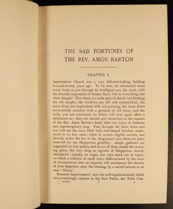 1904 Scenes Of Clerical Life by George Eliot Antique Fiction Book Illustrated