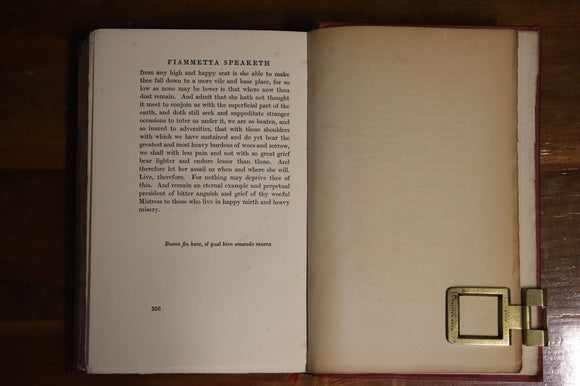 1926 Amorous Fiammetta by Giovanni Boccacci Antique Italian Fiction Book
