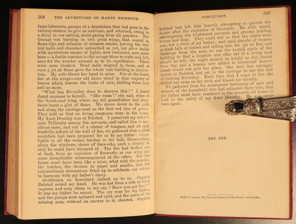 1906 The Adventures Of Harry Richmond by George Meredith Antique Fiction Book