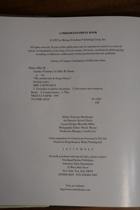 1997 Country Victorian by Ellen M. Plante Architecture Reference Book