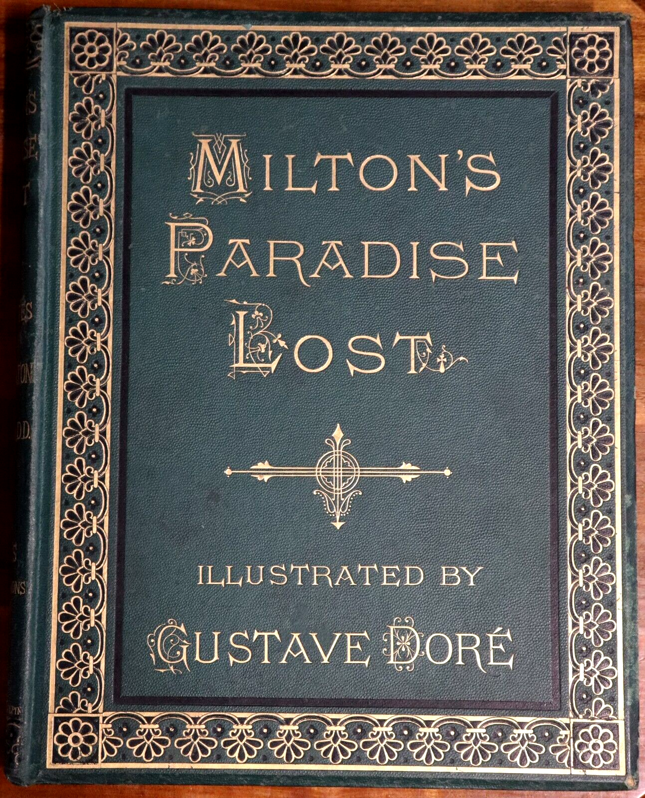 c1880 Milton's Paradise Lost: Gustave Dore Antiquarian Book Illustrated Cloth