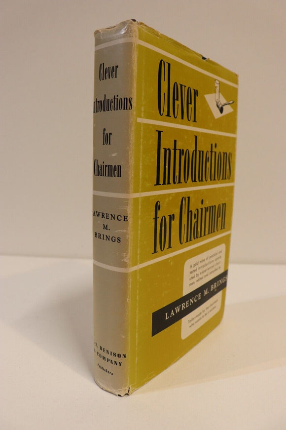 1972 Clever Introductions For Chairmen Vintage Speech Writing Reference Book