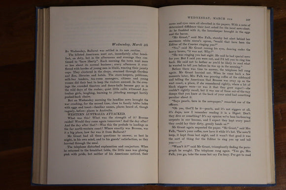 1947 The Fatal Days by H. Drake-Brockman 1st Edition Antique Fiction Book