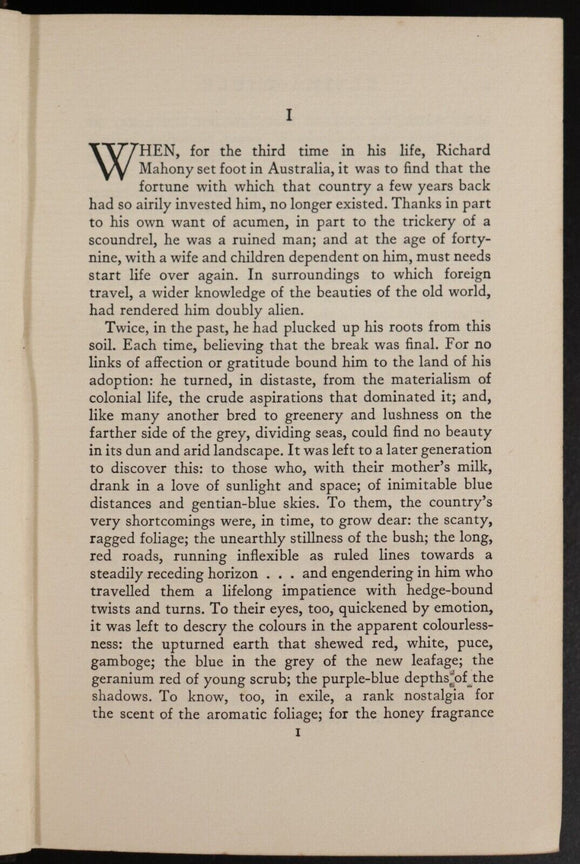 1929 Ultima Thule by Henry Handel Richardson Australian Fiction Book