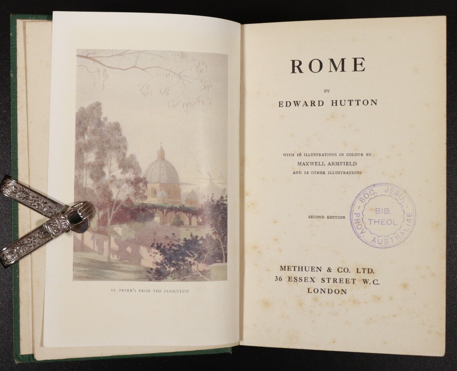 1910 Rome by Edward Hutton Antique Roman History Book Illustrated 2nd Edition