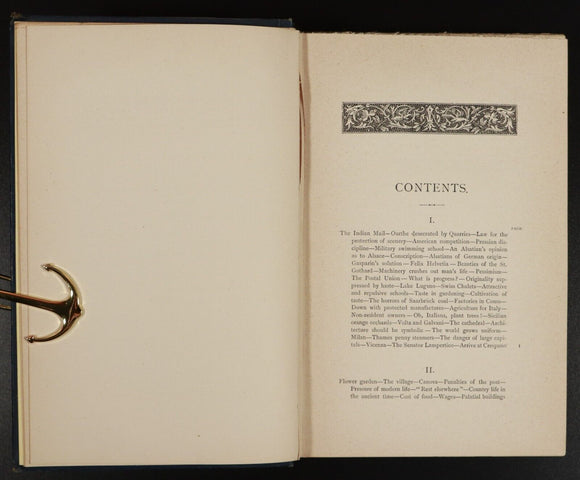 1892 Letters From Italy by M. Emile De Laveleye Antique Italian History Book