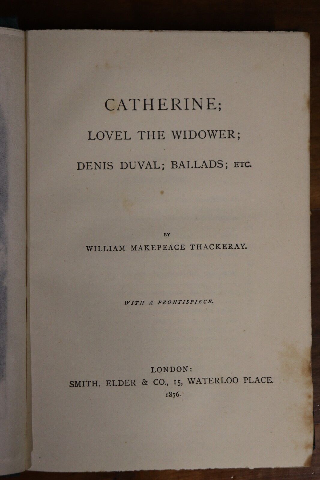 1876 The Works Of William Makepeace Thackeray Antique British Literature Book