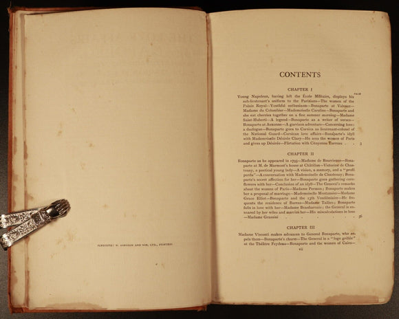 1909 Love Affairs Of Napoleon Antiquarian History Book John Lane The Bodley Head
